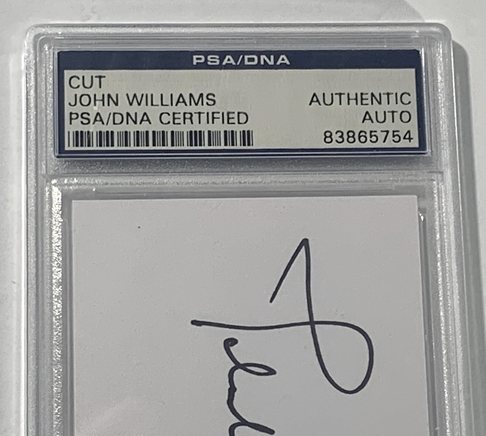 John Williams Star Wars signed Cut Index Card Psa Dna coa slabbed slab
