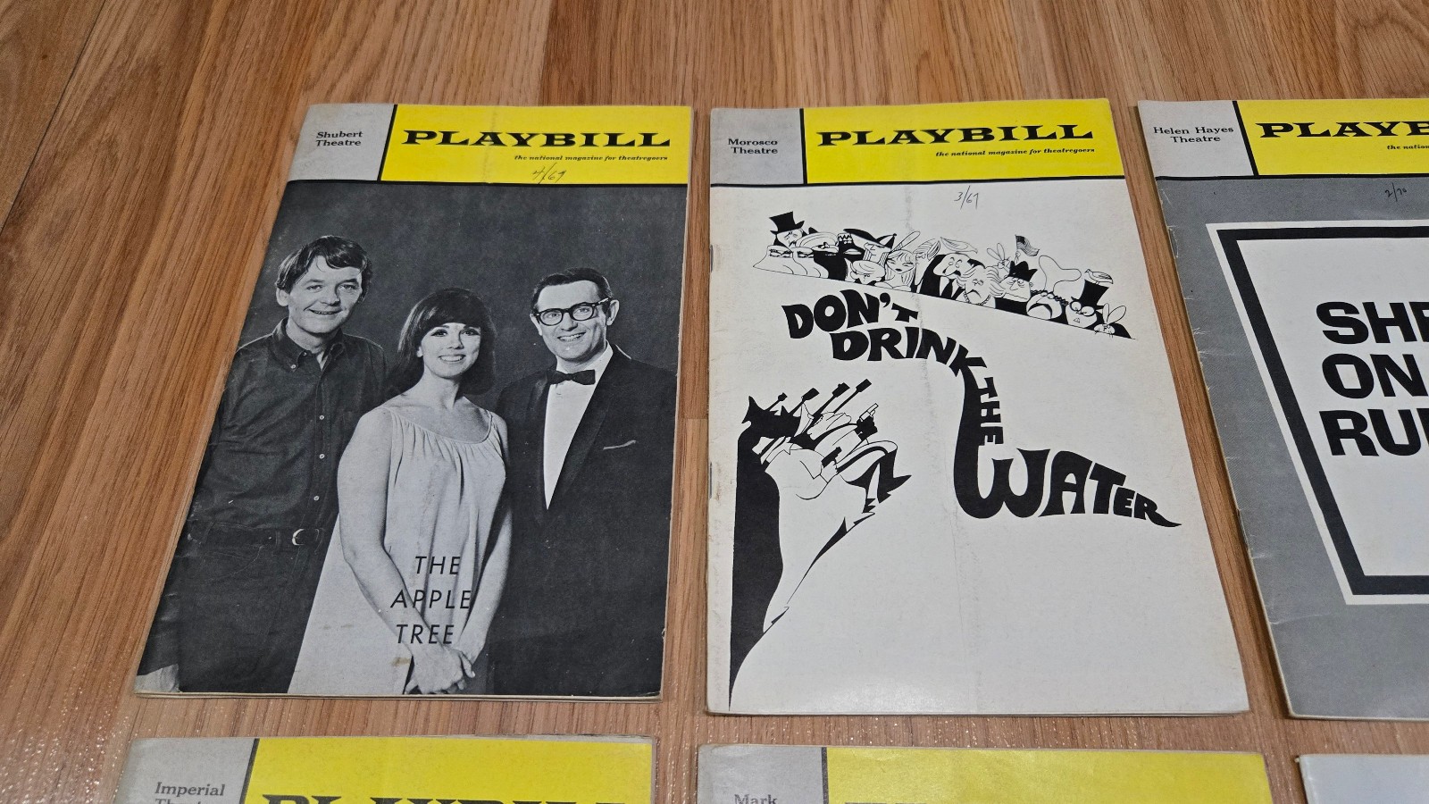 1960’s Broadway Playbill Program LOT OF 8 New York NY Cabaret Hello Dolly Mame