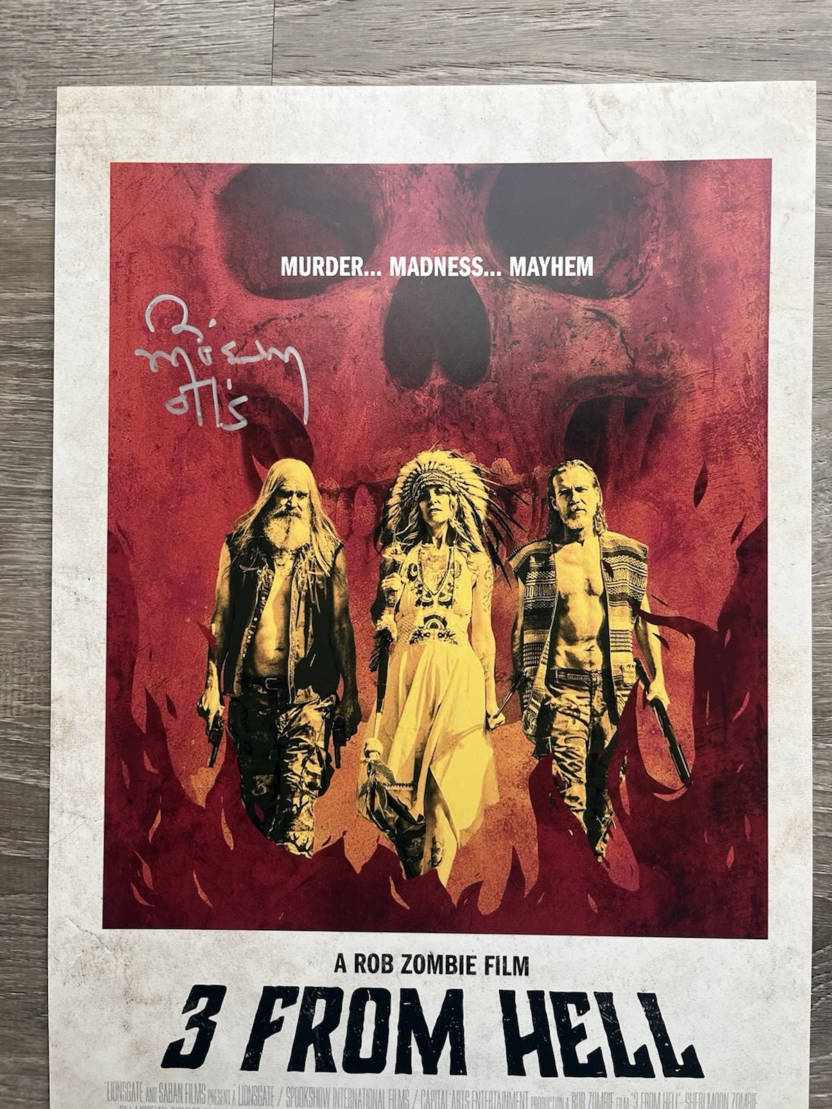 Bill Moseley Signed 3 From Hell 11×17 Photo JSA COA Otis Driftwood Horror Auto