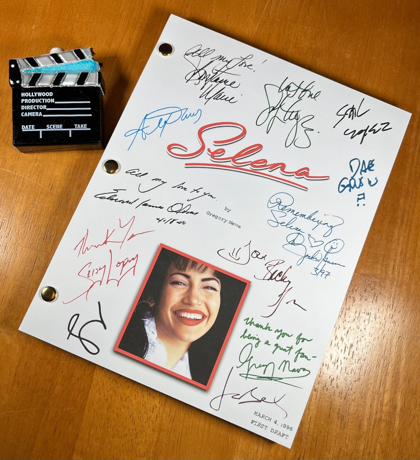 Selena Script Signed- Autograph Reprints- Selena Movie- Jennifer Lopez- Music