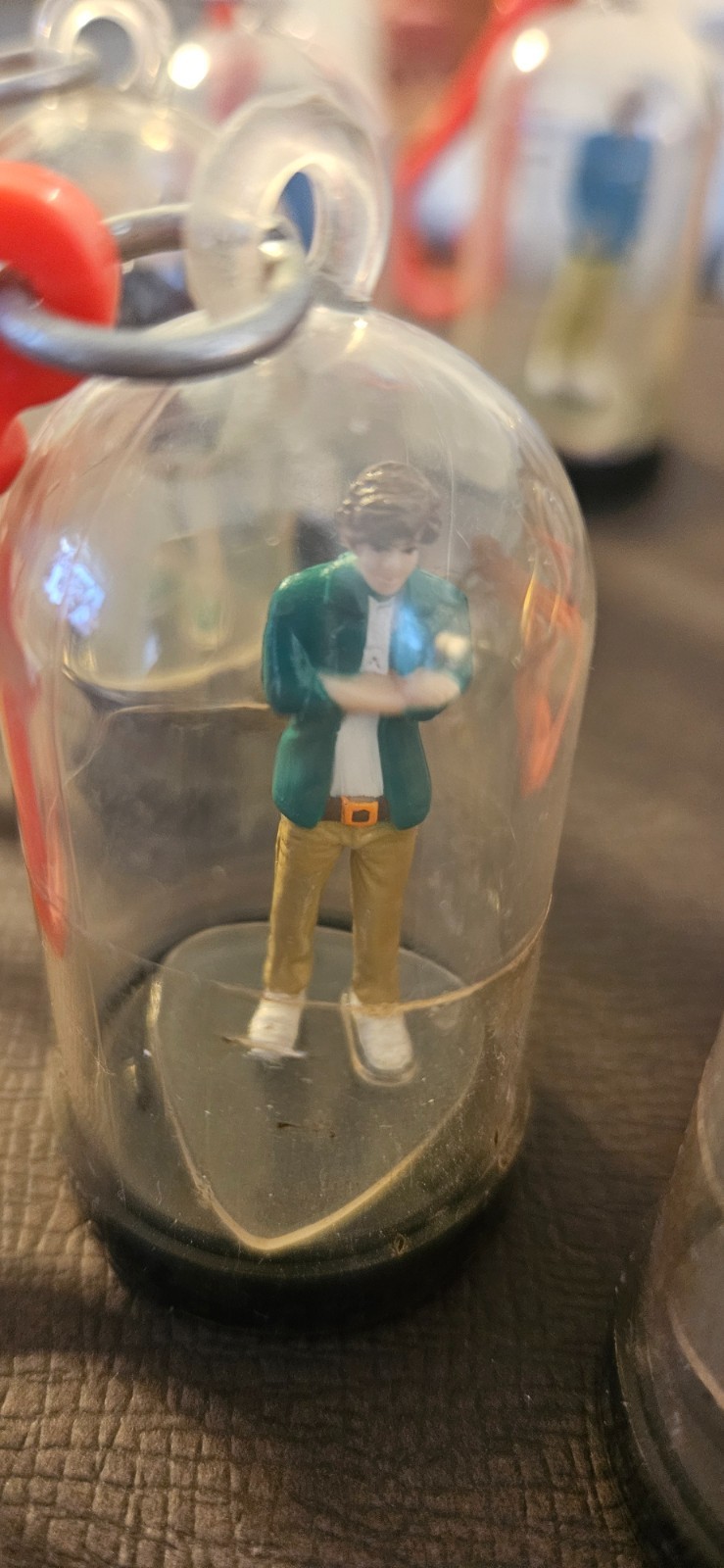 Collectible ONE DIRECTION Keychain Figures with Caribiner & Base- Sealed no tag