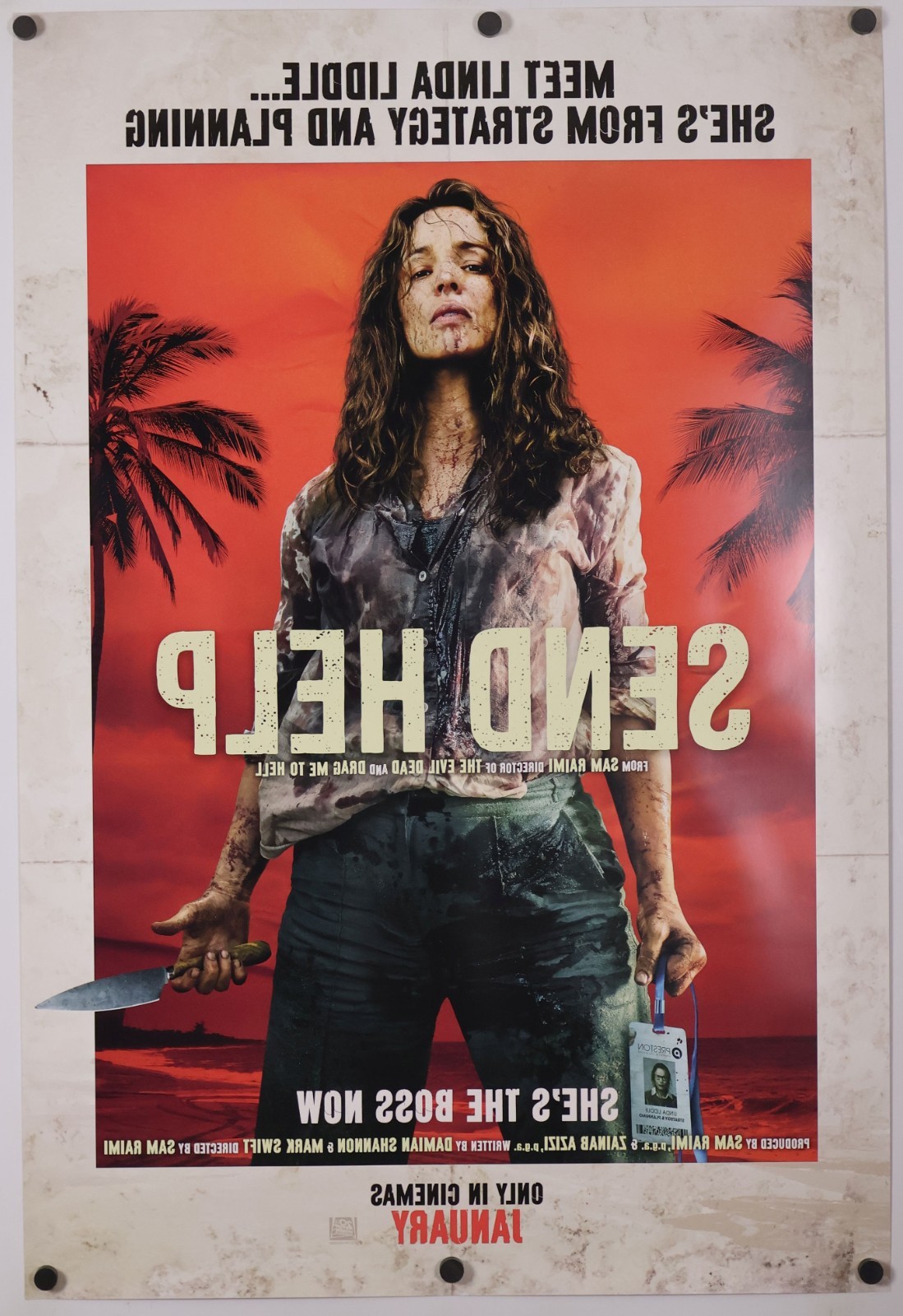 Send Help original DS movie poster 27×40 Rachel McAdams Sam Raimi Horror Set 2