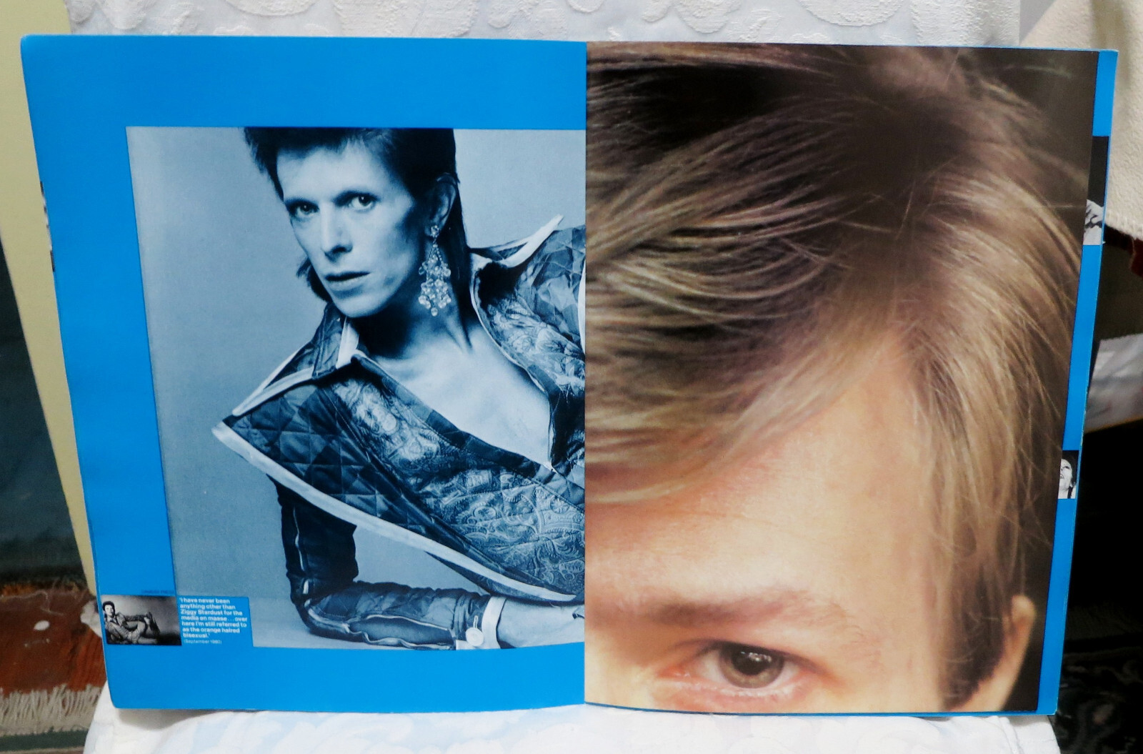 BOWIEPIX 1983 Staple-Bound Softcover Book of Photos of DAVID BOWIE W/Poster To24