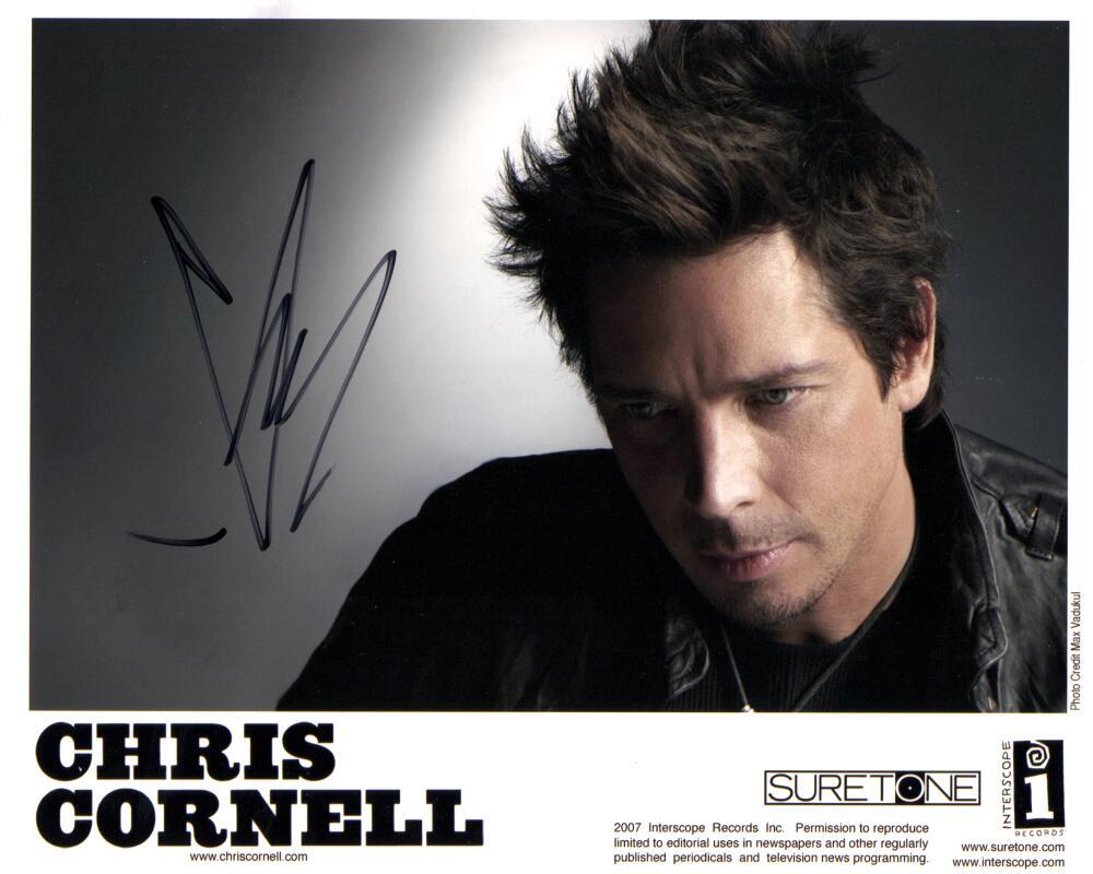 Chris Cornell Audioslave Soundgarden Signed Autograph 8×10 Photo w/ JSA COA