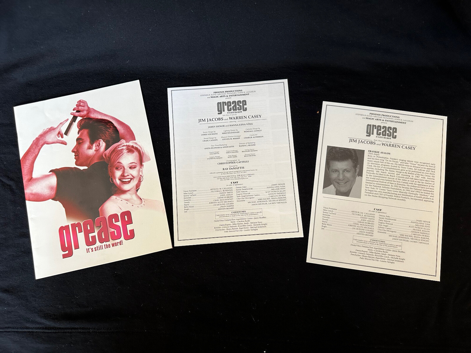 Grease It’s Still the Word by Jim Jacobs & Warren Casey with Cast Bio Sheets