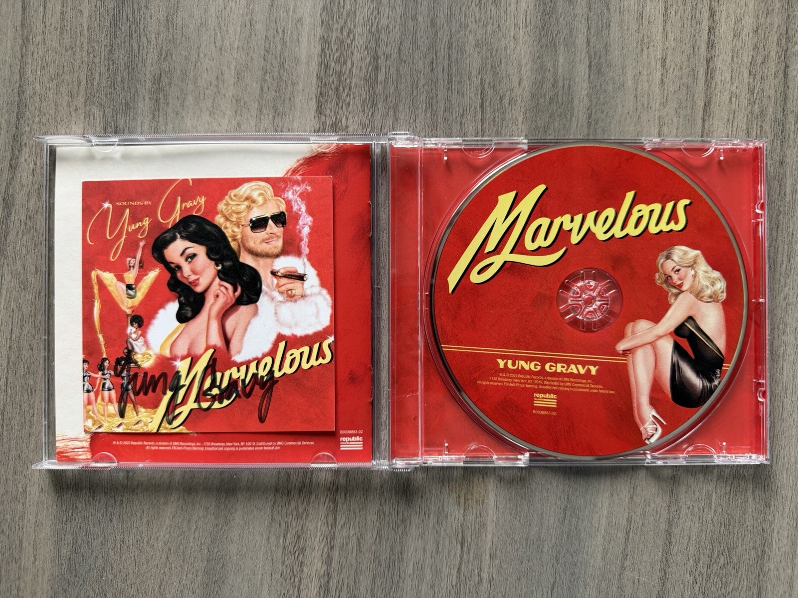 Yung Gravy SIGNED CD Marvelous AUTOGRAPHED Official RARE LIMITED