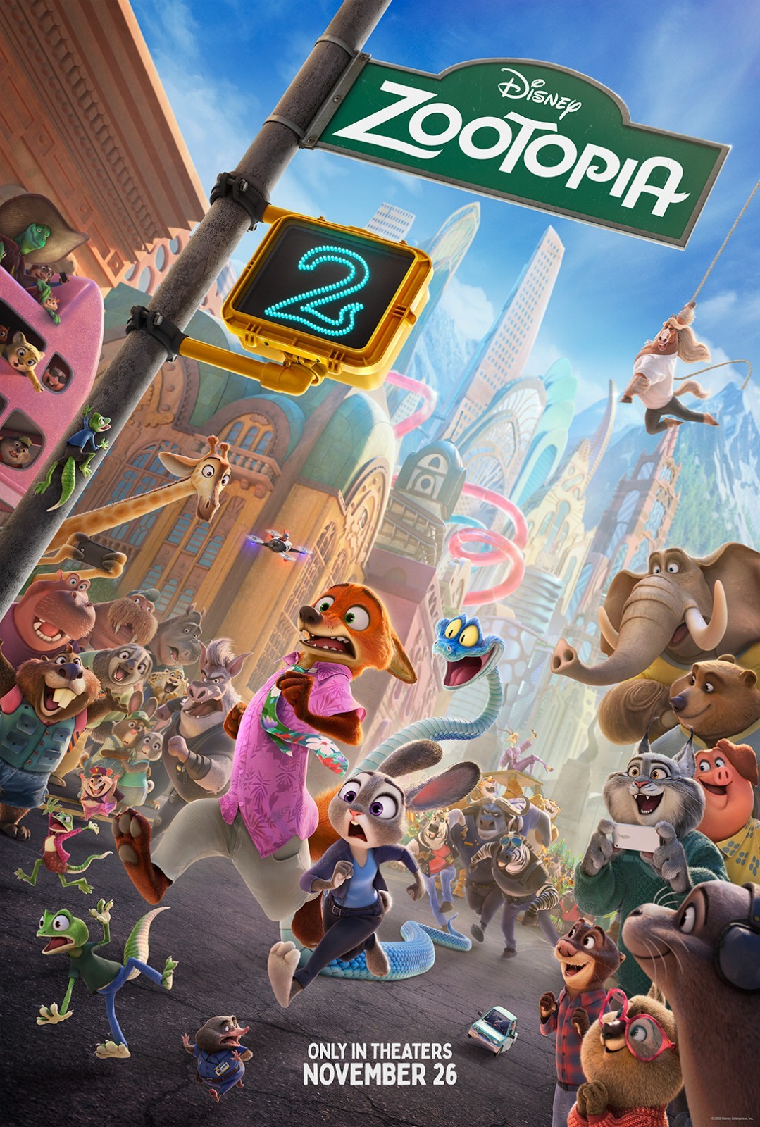 Walt Disney’s Zootopia 2 movie poster (c) – 11 x 17 inches – Zootopia poster