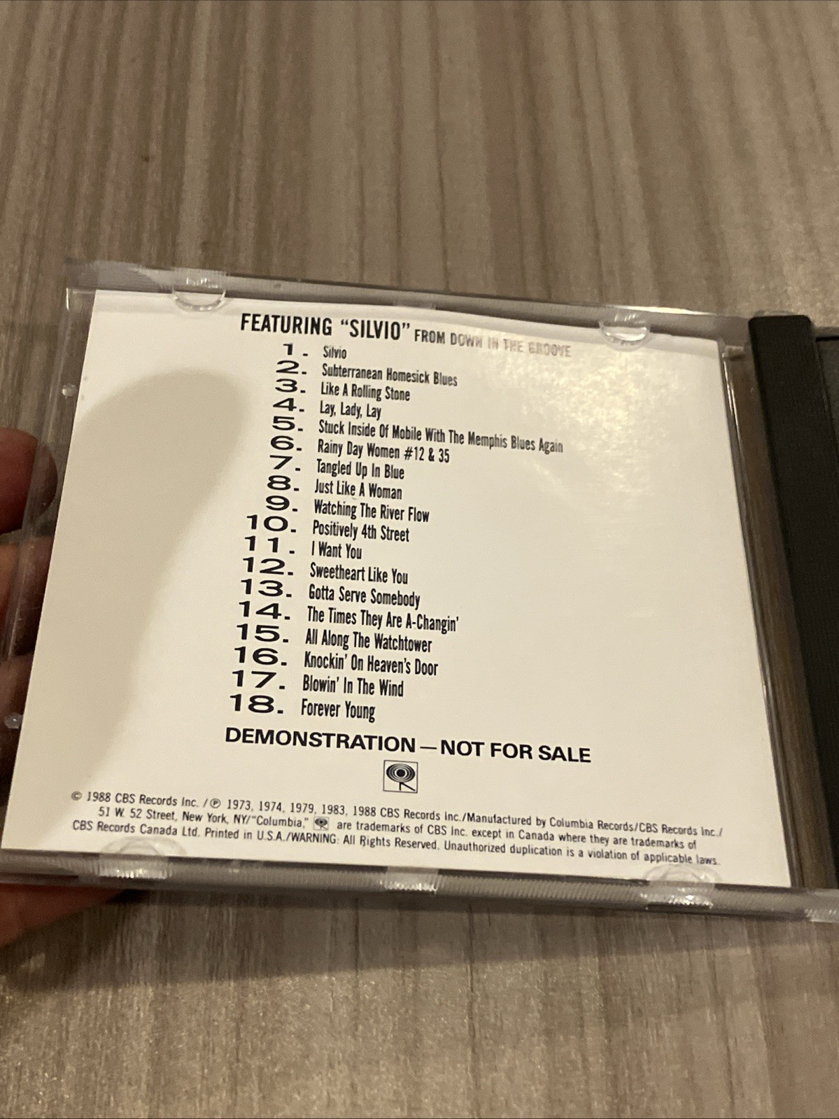 Bob Dylan Forever Young Promo Only 18 Track Sampler CD