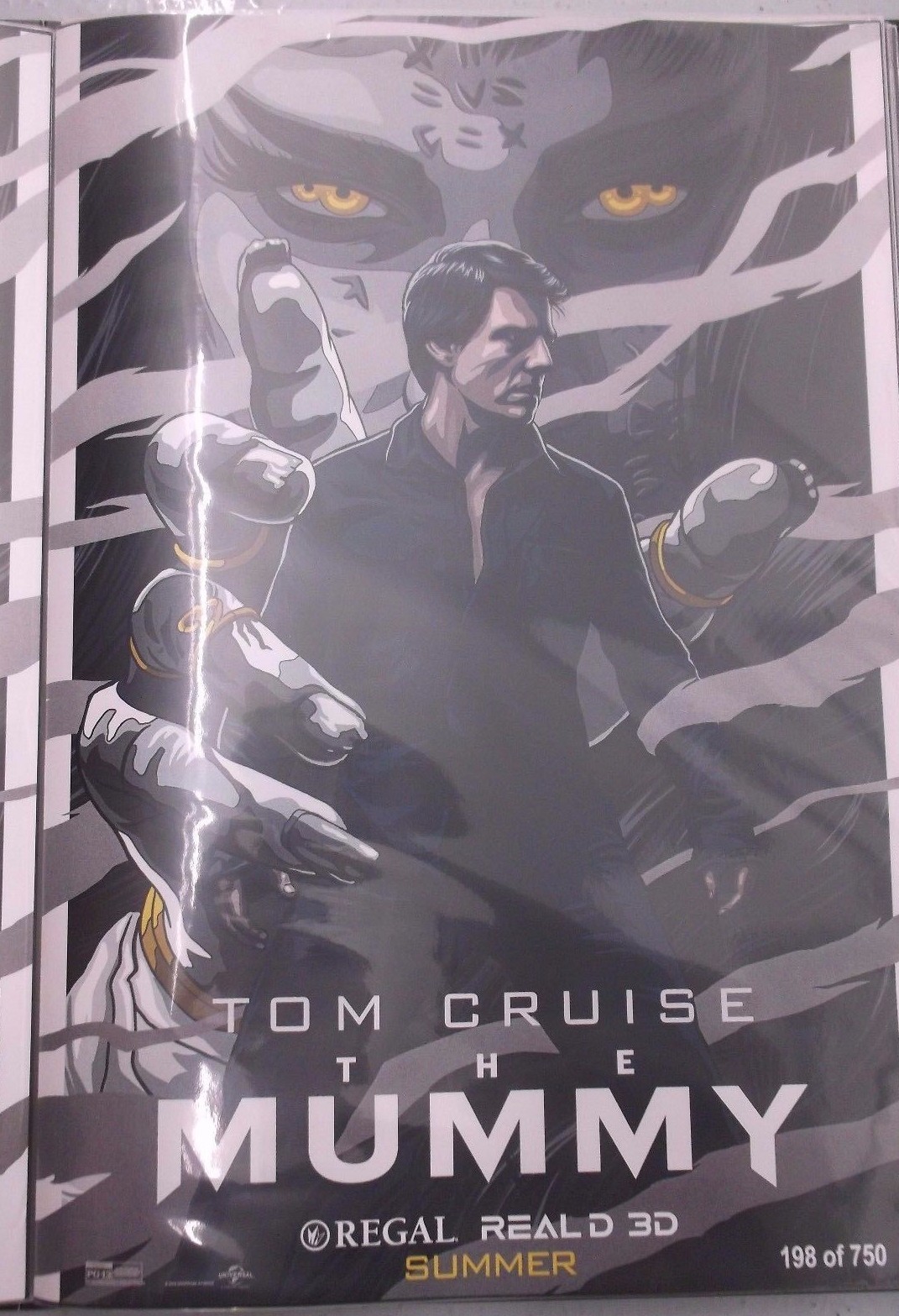 THE MUMMY TOM CRUISE LE LIMITED EDITION 13 X 19 REGAL PRINT UNIVERSAL REAL 3D