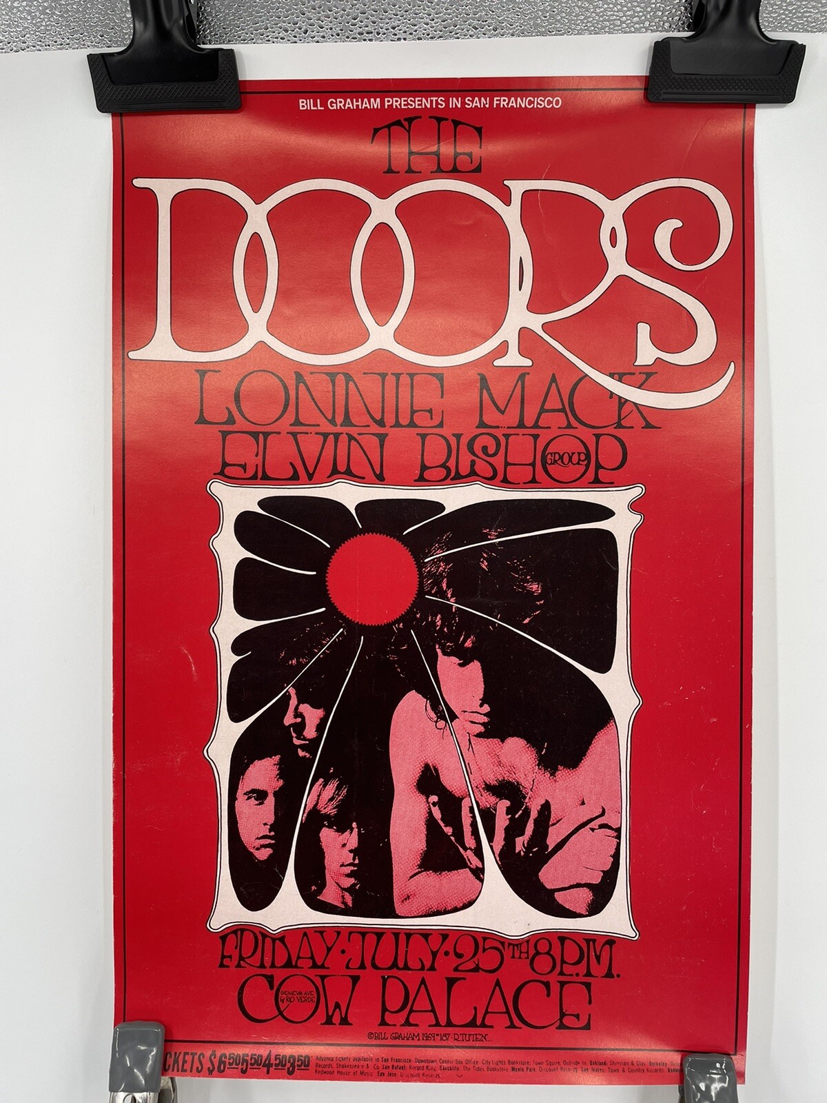 The Doors at Fillmore by Bill Graham – Print – 1969. Lonnie Mack -Cow Pal Poster