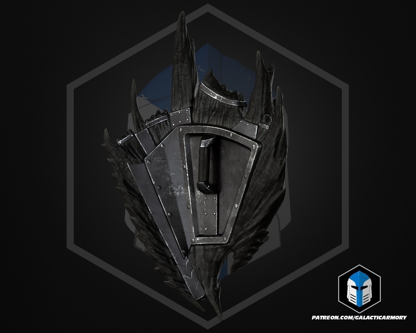 3d printed Daedric Shield Replica Skyrim Elder Scrolls Prop Cosplay 1/1