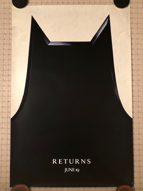 Original Recalled BATMAN RETURNS 1992 DS Advance Theatrical Poster *Keaton*