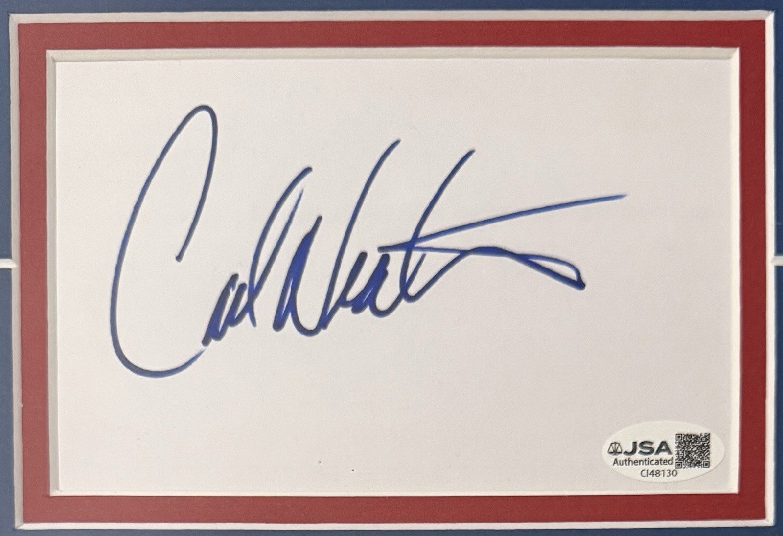Carl Weathers Autograph Signed Framed Cut Display JSA Apollo Creed Rocky Actor