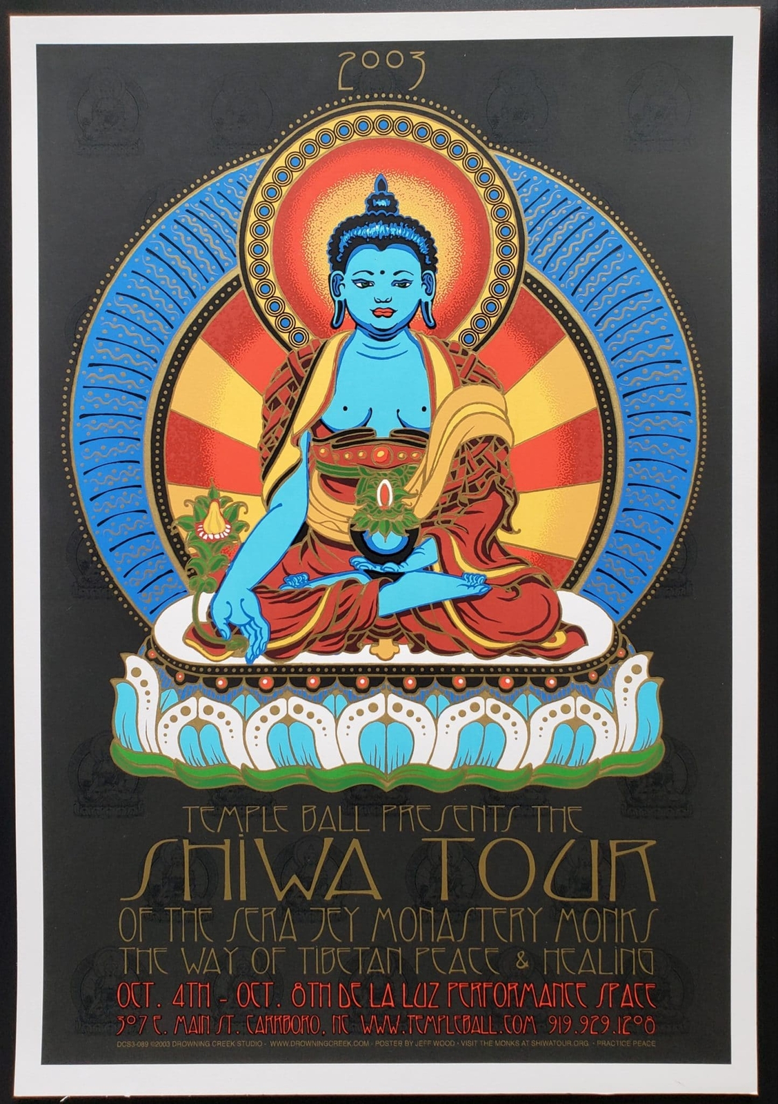 Shiwa Tour Concert Poster 2003 Jeff Wood Designed