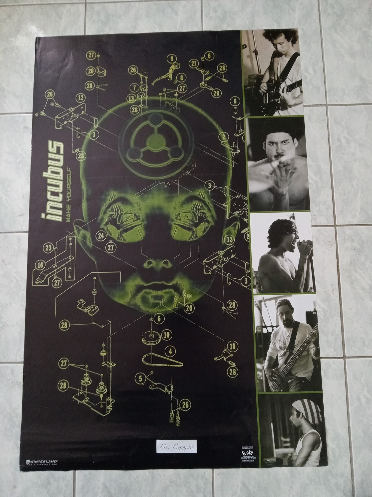 INCUBUS-MAKE YOURSELF 22 1/4 X 34 1/2 INCHES 1999 ORIGINAL LIC. POSTER!! RARE