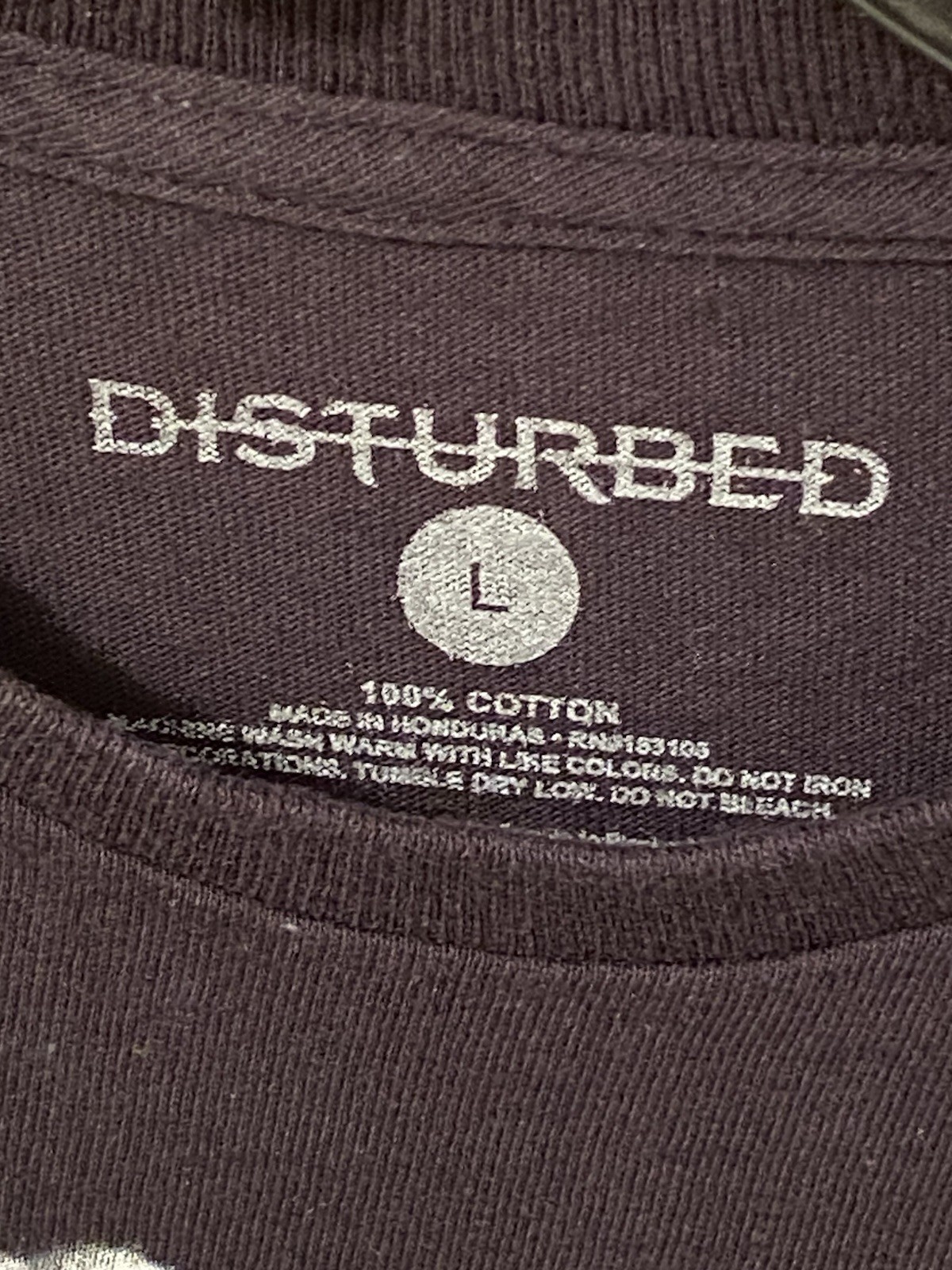 Disturbed Crew T-Shirt Black Large 100% Cotton Official Merch 2020
