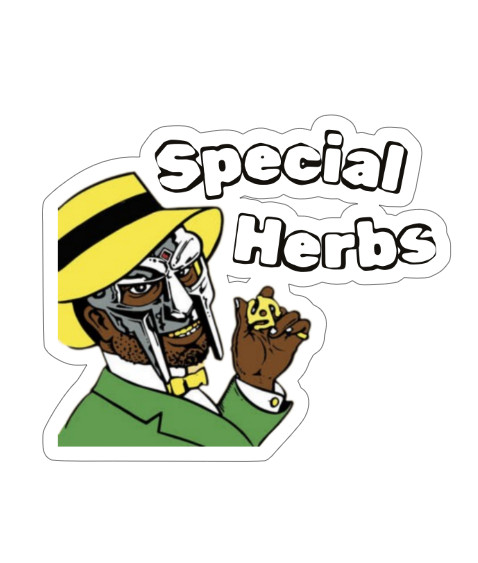 MF DOOM STICKER Special Herbs Madvillain ALL CAPS Underground Hip Hop 3 x 3.5