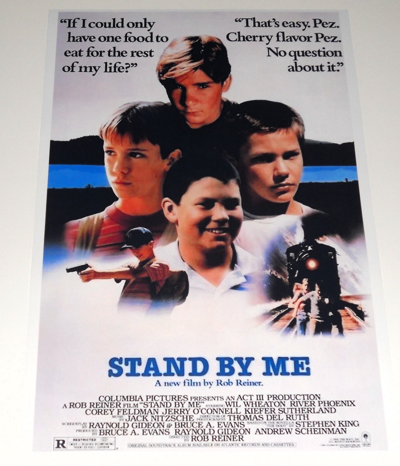 Stand By Me Corey Feldman River Phoenix Theatrical Poster 19″x13″ Rob Reiner