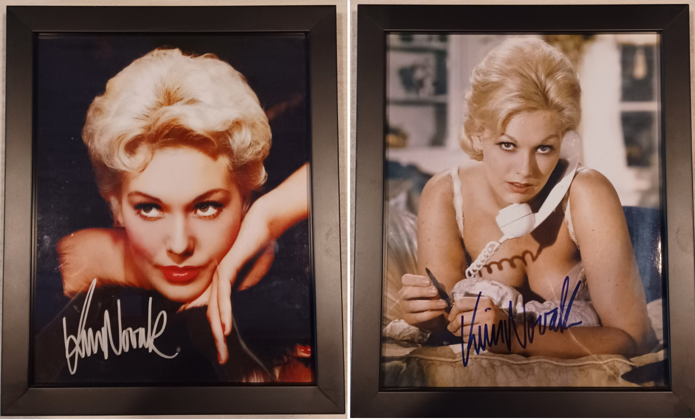 Kim Novak Professionally Framed Autographed Photos w/COA