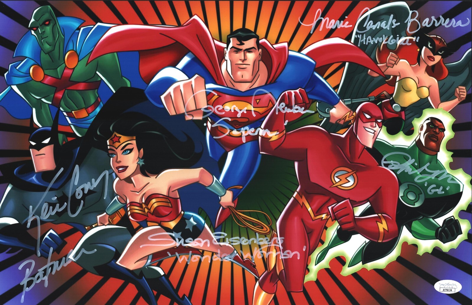 KEVIN CONROY +4 Cast Signed JUSTICE LEAGUE 11×17 Photo Autograph JSA COA CERT