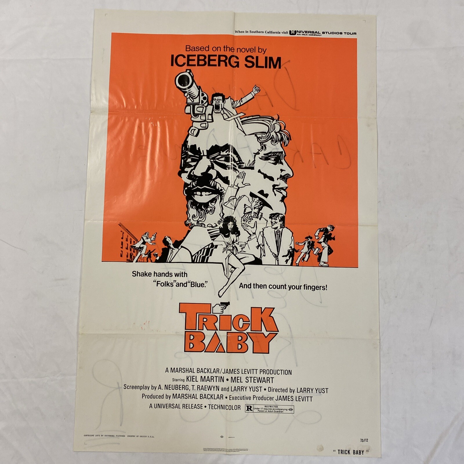 Trick Baby 1973 Iceberg Slim Original One Sheet Movie Poster Blaxploitation Rare