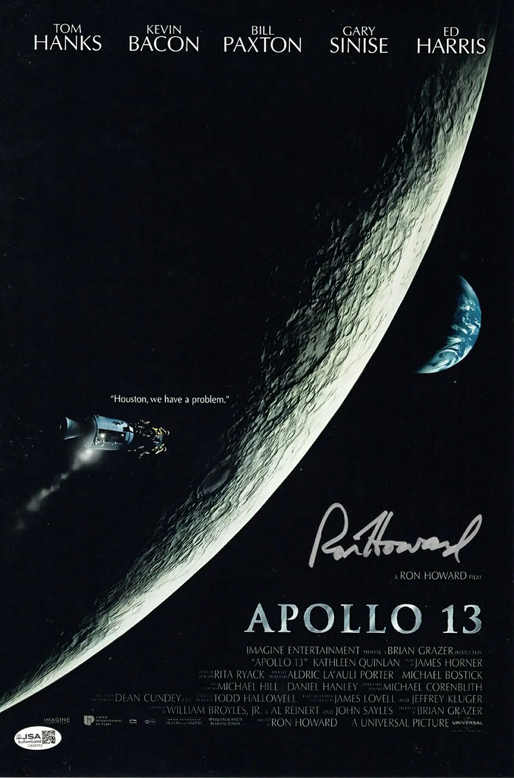 Ron Howard signed 11×17 Poster Director – Apollo 13 JSA Authentication