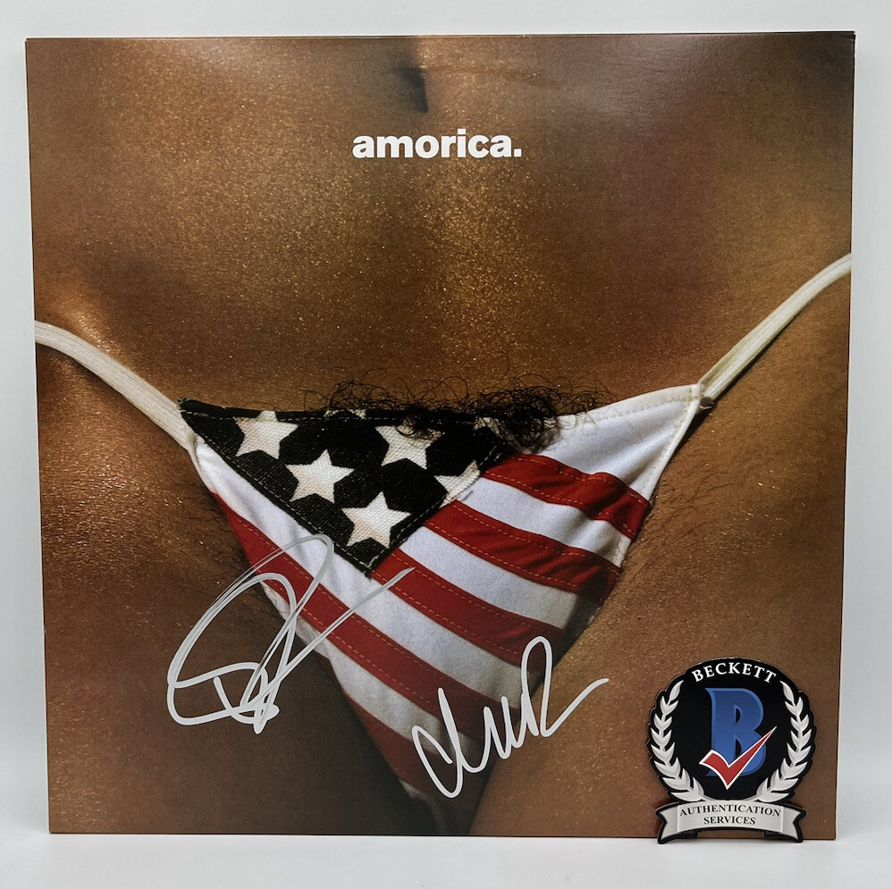 BLACK CROWES SIGNED VINYL CHRIS & RICH ROBINSON AMORICA RECORD LP BECKETT COA