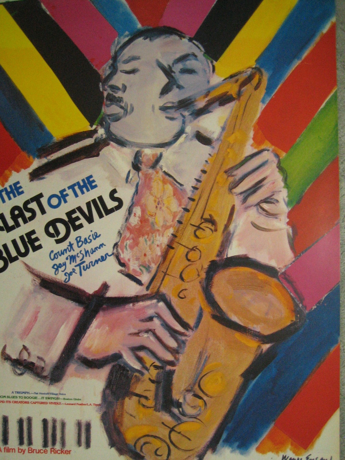 KC Jazz Film 18x12in Original Movie Theater Poster Last of the Blue Devils 1979