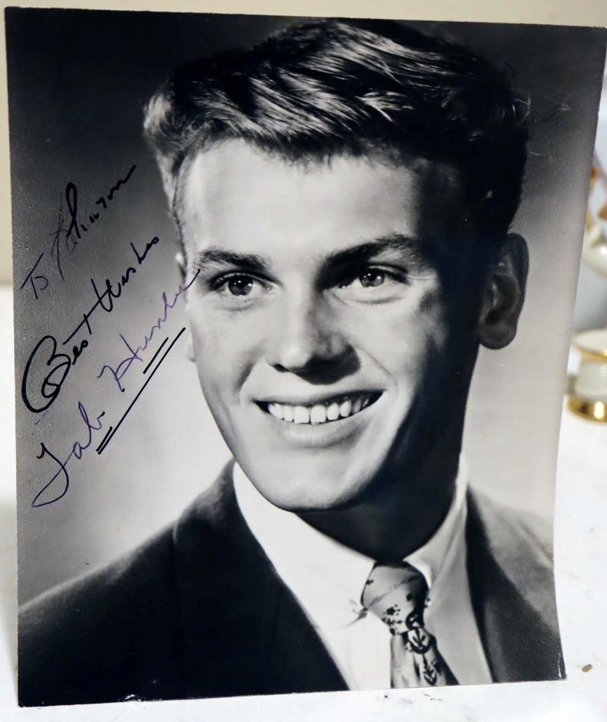 Tab Hunter Signed Autograph 8×10 Vintage Portrait Photo Hollywood Heartthrob
