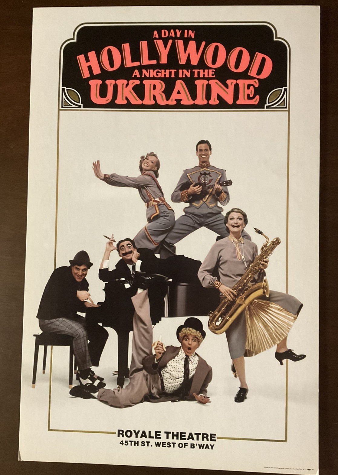 A Day In Hollywood A Night In The Ukraine Window Card Poster Free Frame 14×22