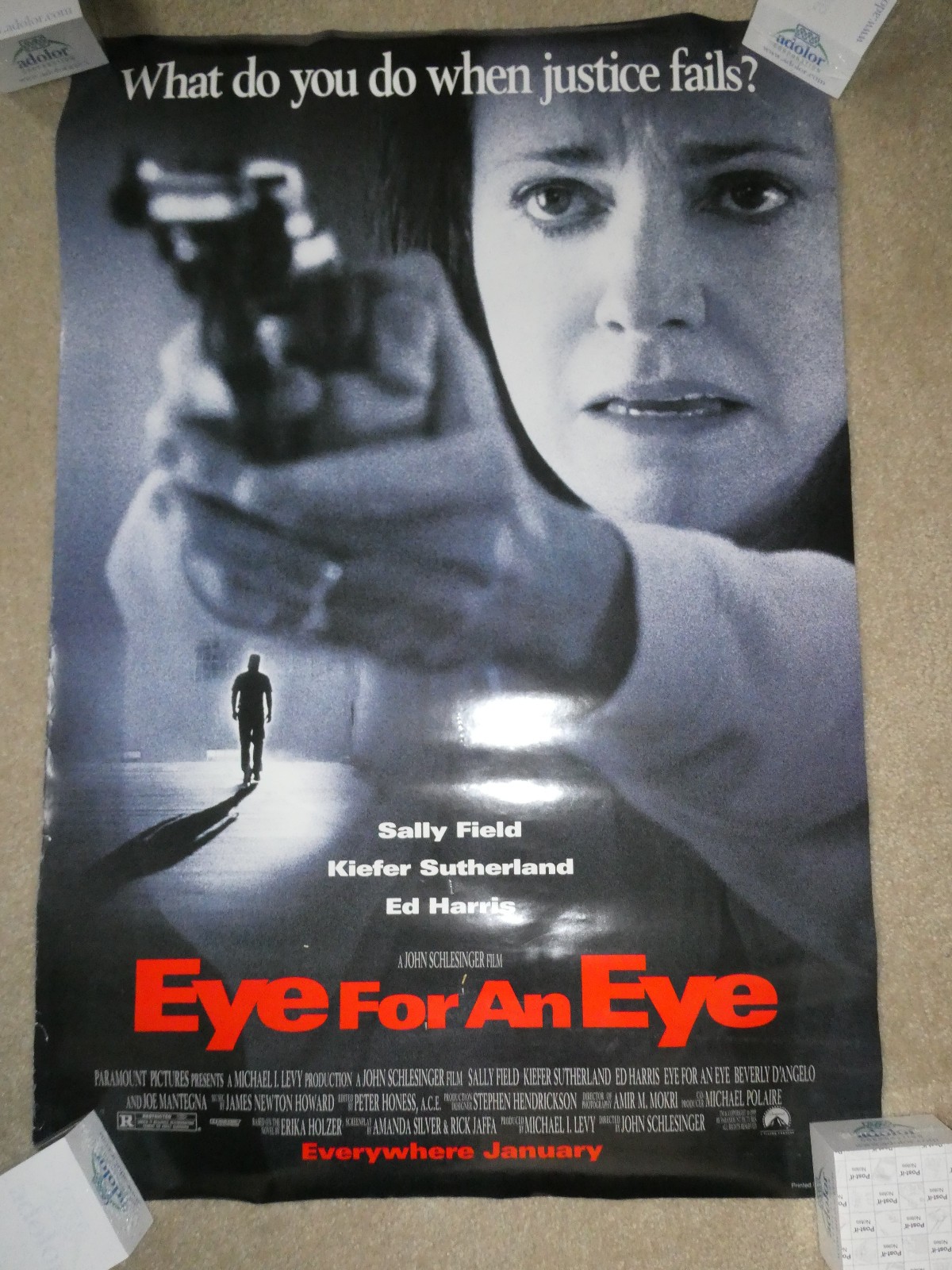 Vintage 1995 Original One Sheet DS Movie Poster Eye for an Eye