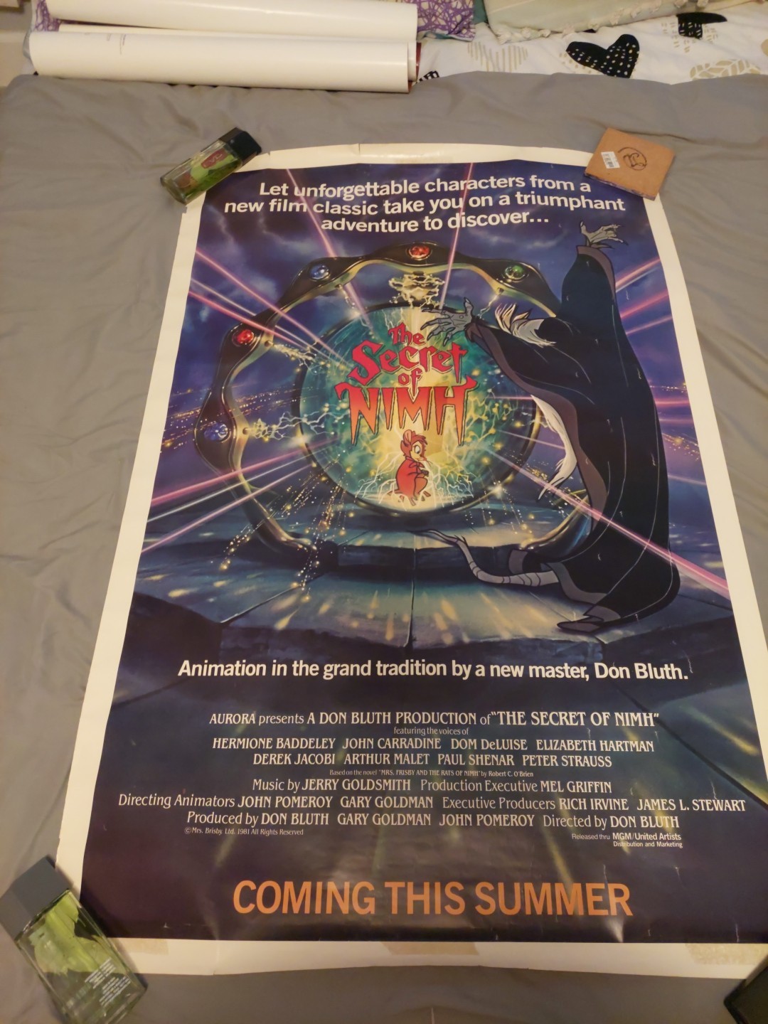 The Secret Of Nimh Original 1982 Animated 1 Sheet Movie Poster 27 x 41″ *Fair*