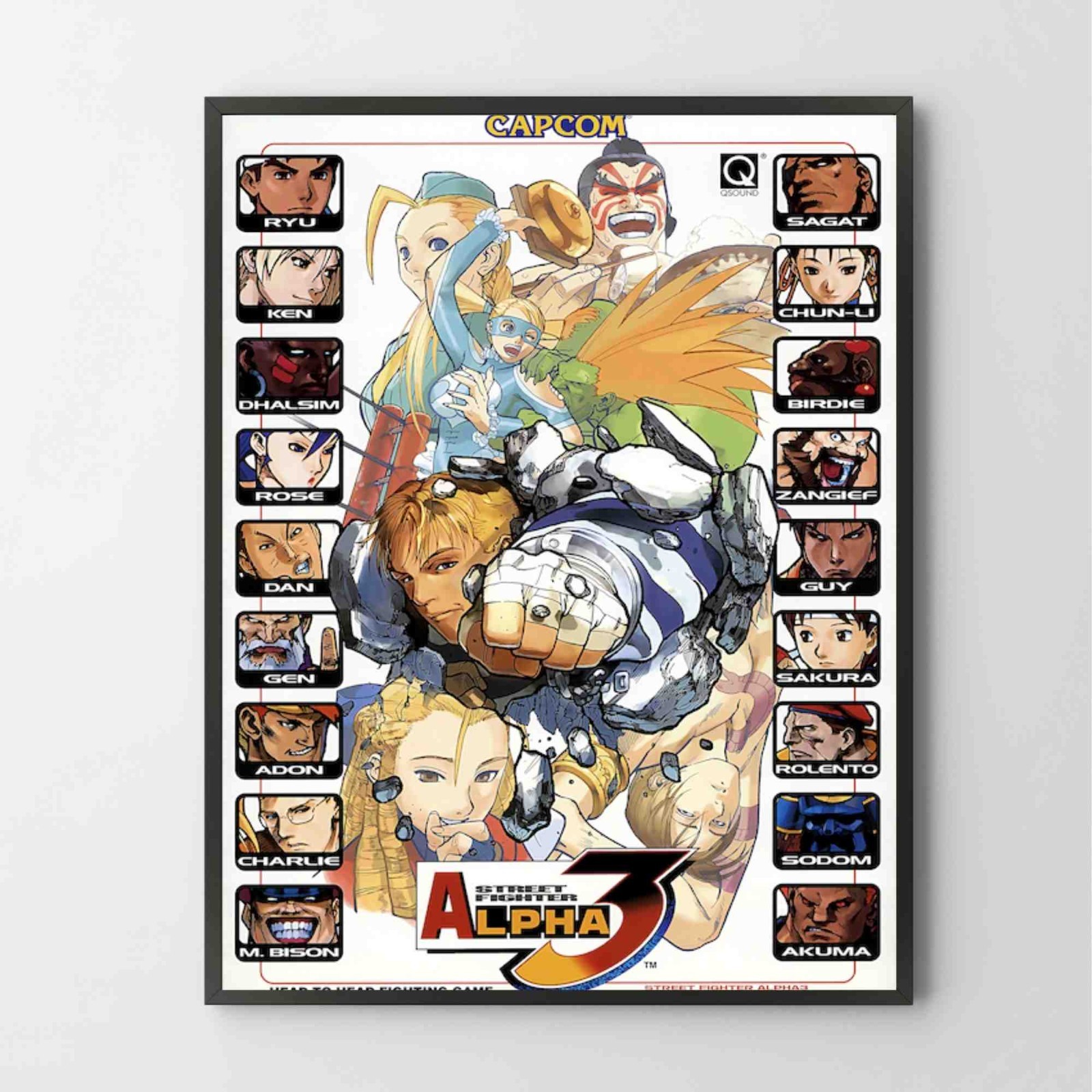 Poster Street Fighter Alpha 3 Capcom Arcade Glossy Premium Unframed Print A1126