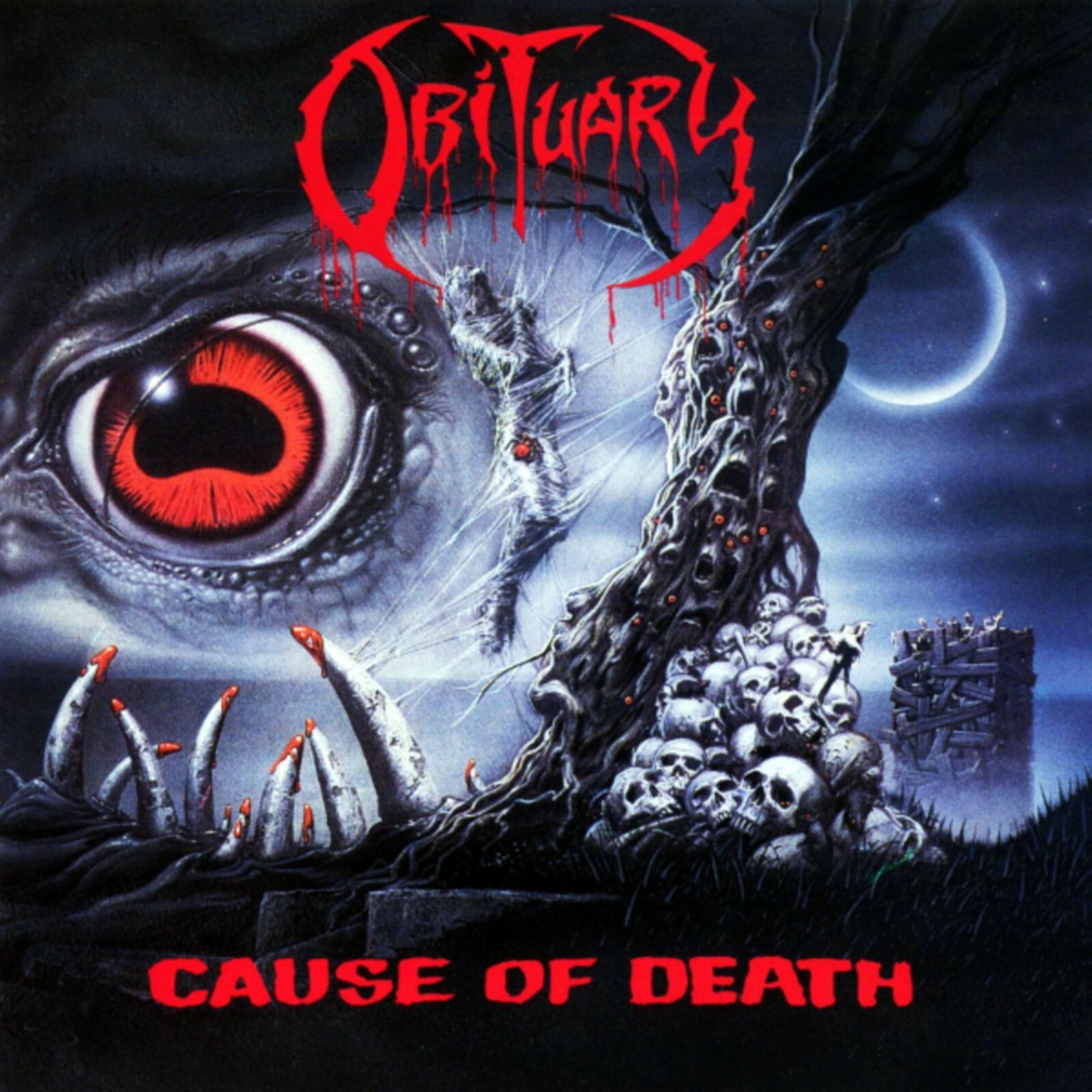 OBITUARY Cause of Death BANNER 2×2 Ft Fabric Poster Tapestry Flag album cover