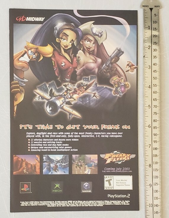 Freaky Flyers RARE Print Advertisement