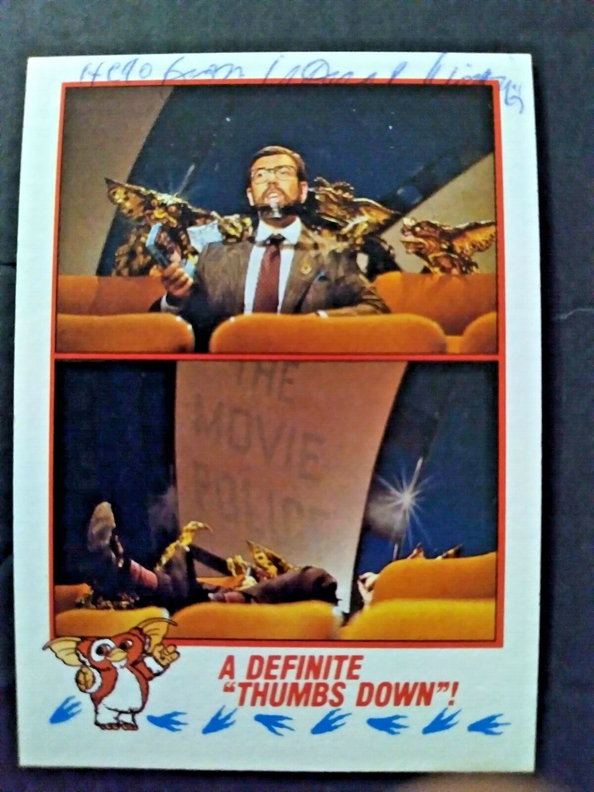 GREMLINS 2 LEONARD MALTIN LEGENDARY FILM CRITIC SIGNED AUTOGRAPHED TRADING CARD