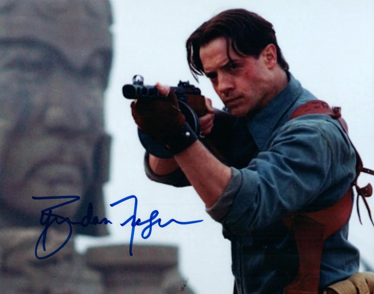Brendan Fraser Signed 8×10 Photo MUST SEE very nice autographed + COA