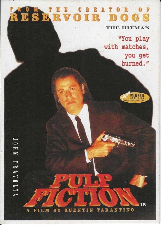 PULP FICTION – JOHN TRAVOLTA – Vincent Vega – Postcard