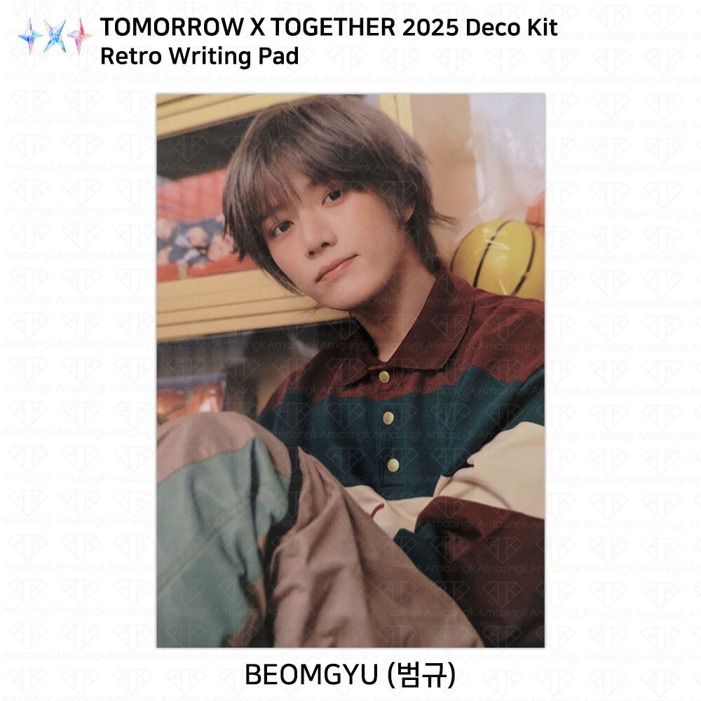 TXT 2025 Deco Kit Retro Writing Pad Spring Photobook Sticker Book Diy Letter Set