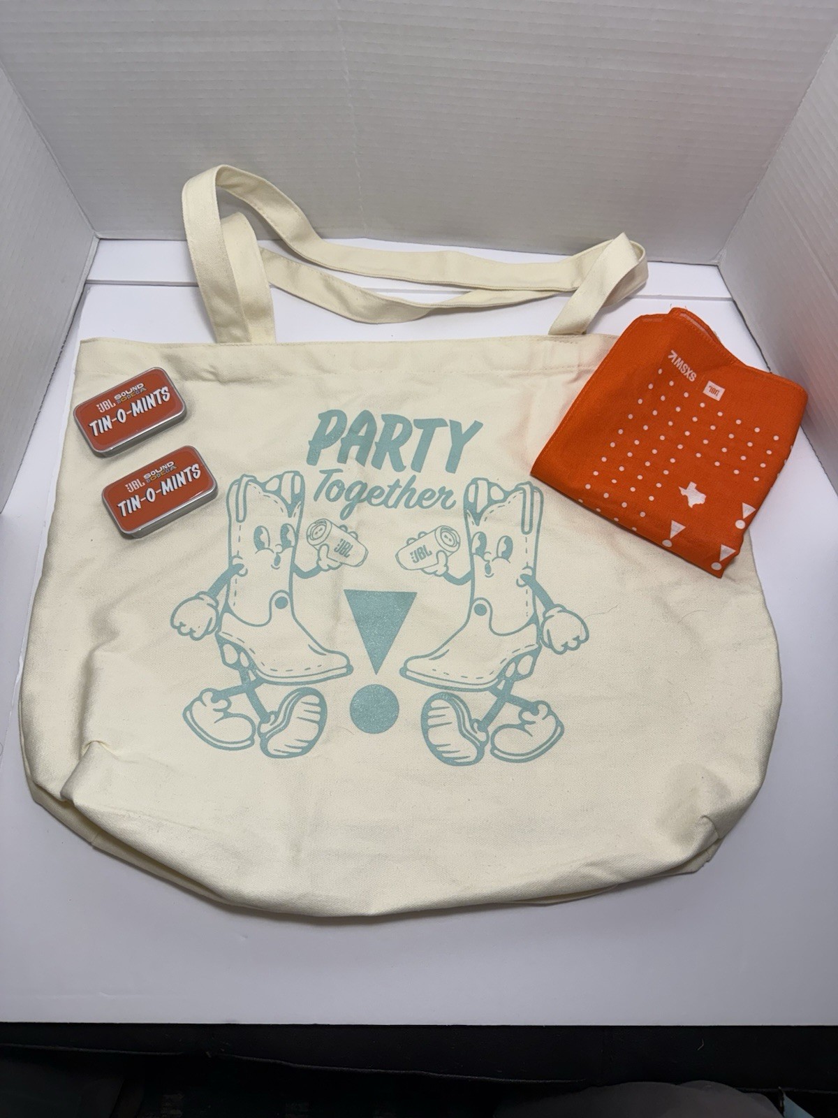 SXSW JBL Large Tote, Bandanna & Tin O Mints