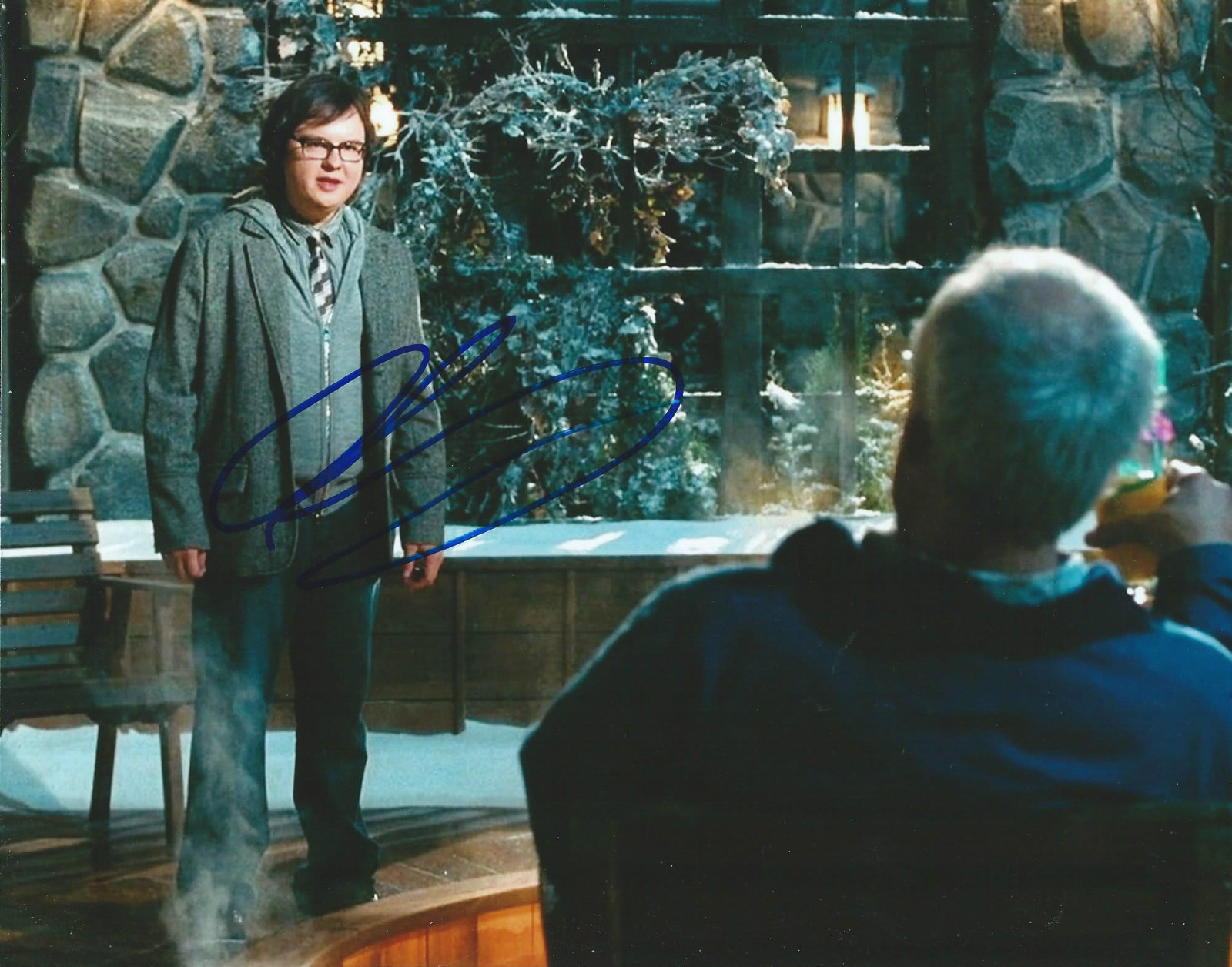 **GFA Hot Tob Time Machine *CLARK DUKE* Signed 8×10 Photo MH1 COA**