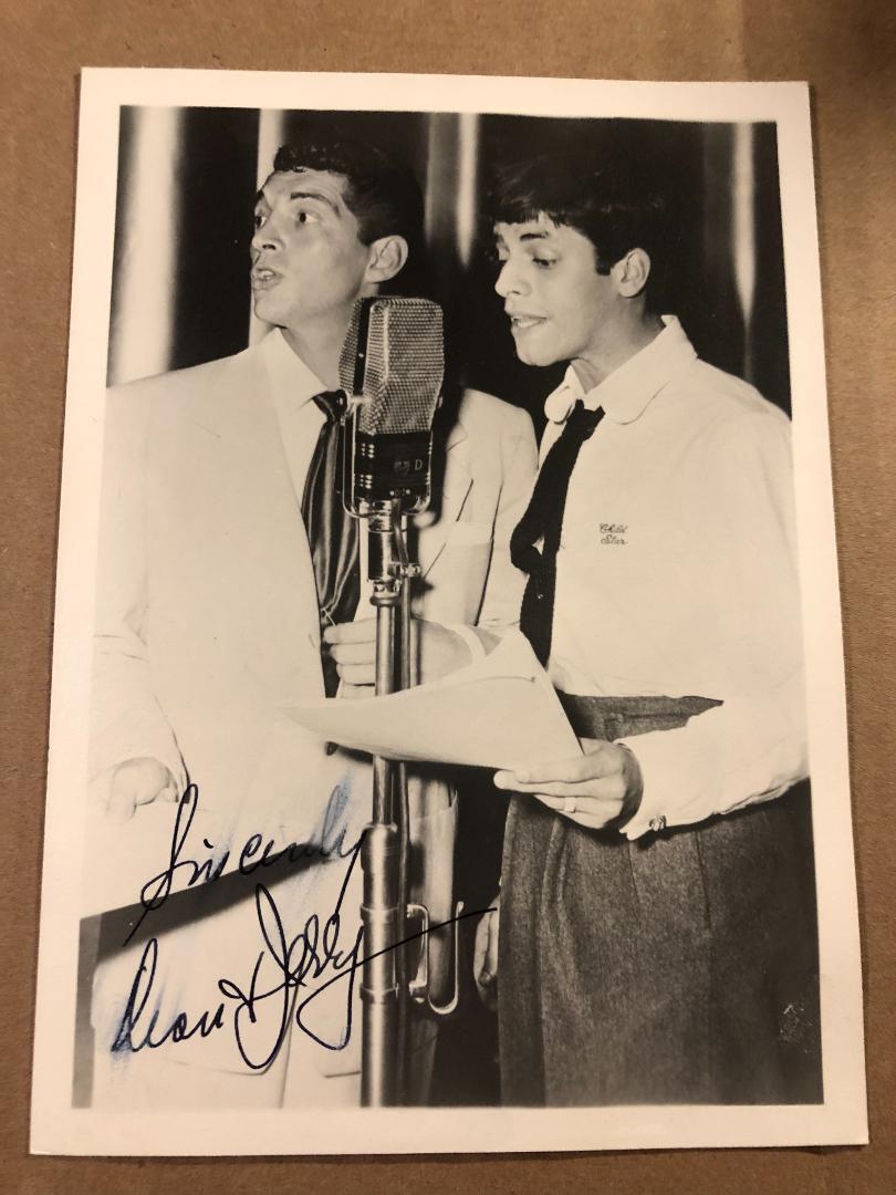 Jerry Lewis & Dean Martin 2x Very Rare Very Early Early Autographed Photo 50s