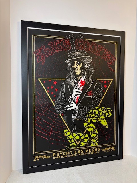 Psycho Las Vegas Alice Cooper 2016 Poster Hard Rock Hotel 18×24 Framed NM