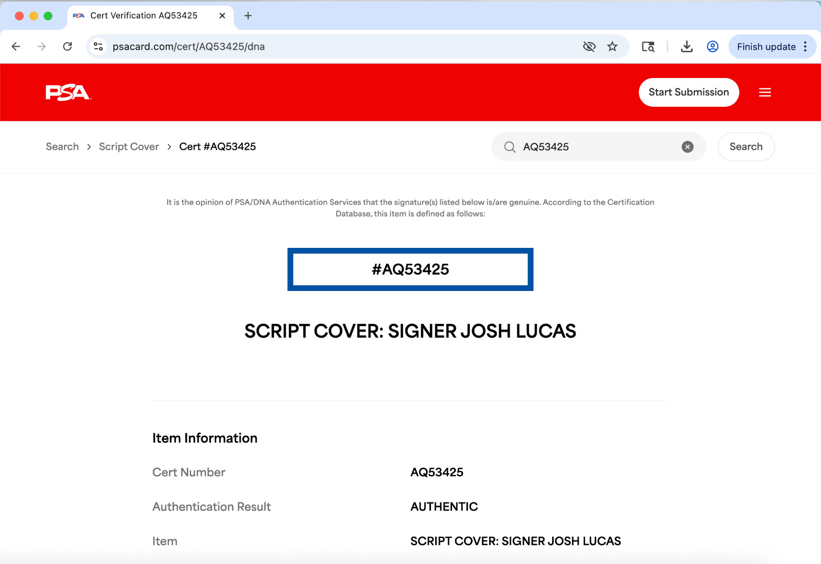 Josh Lucas signed Glory Road script full 119 pages PSA DNA autograph