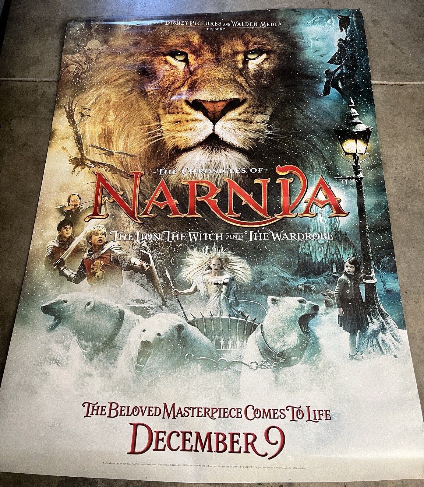 2005 The Chronicles of Narnia: The Lion, the Witch, Wardrobe Movie Poster 70×48