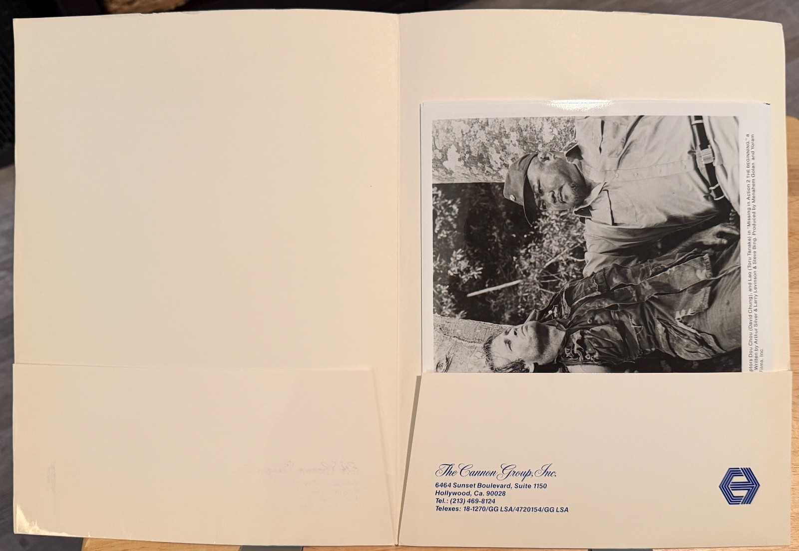 MISSING IN ACTION 2 1985 Movie Press Kit – Folder and 5 B&W Photos Cannon Films