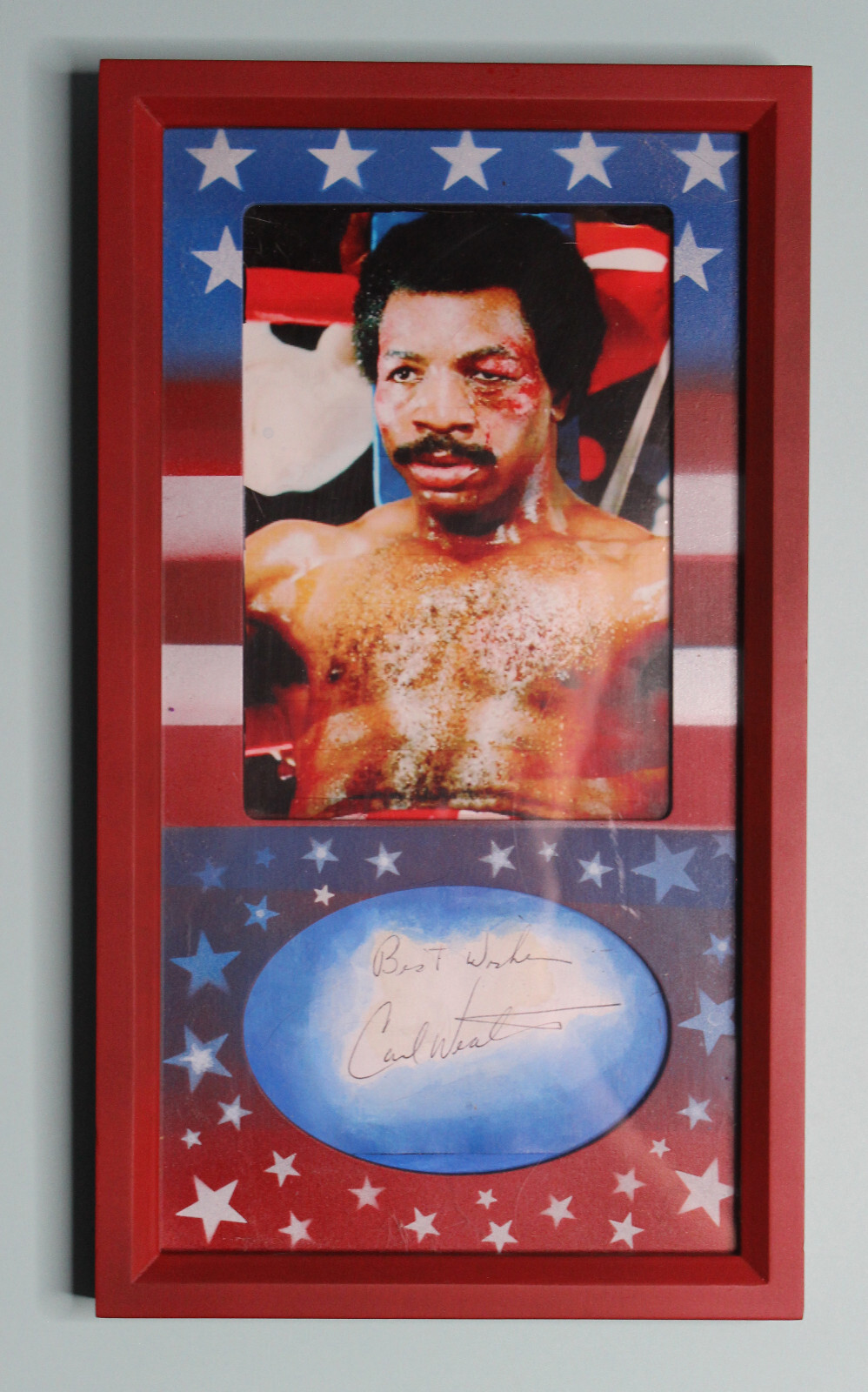 Carl Weathers signed card “Rocky”