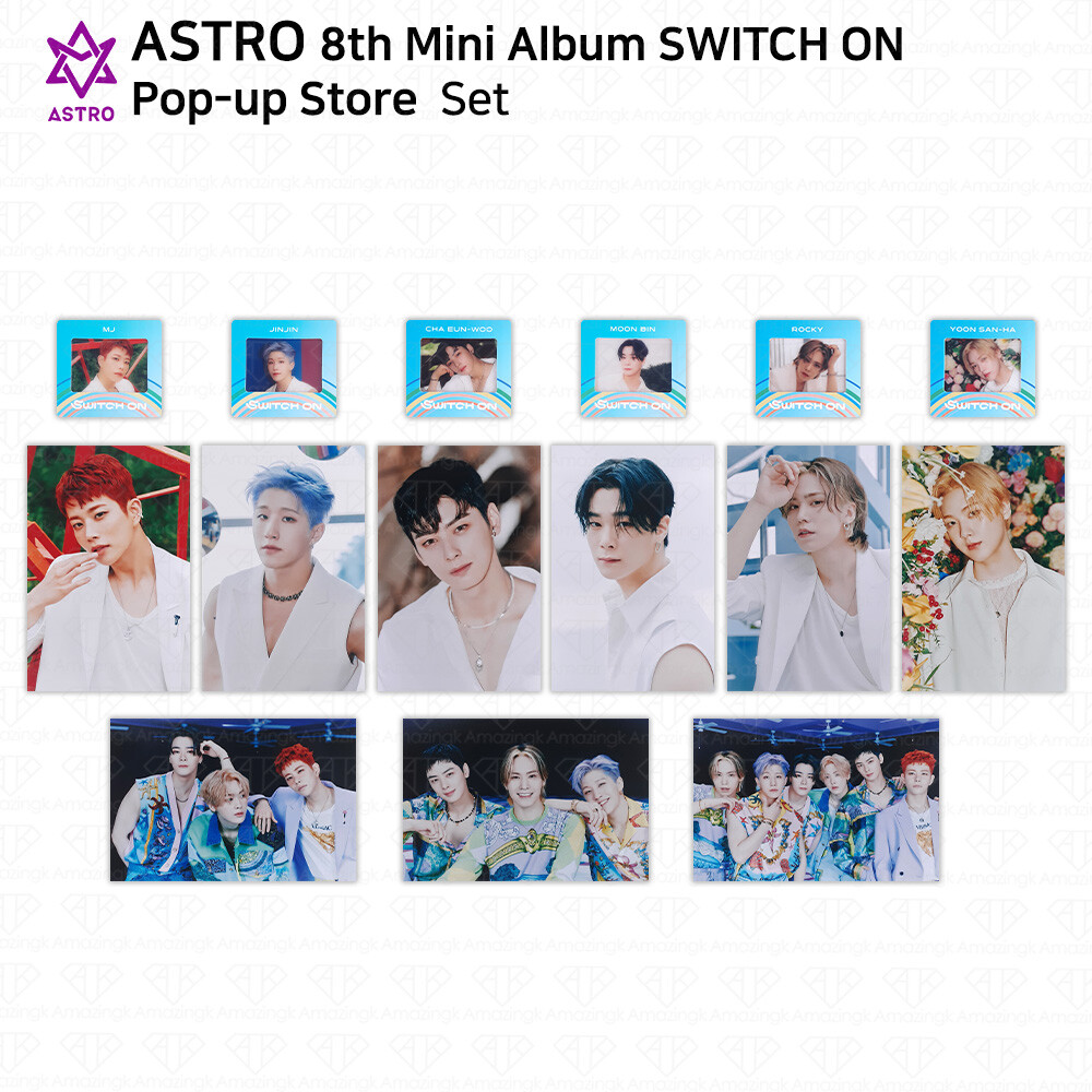 ASTRO 8th Mini Album Switch On Pop Up Store MD Photo Set Eunwoo Moonbin MJ KPOP