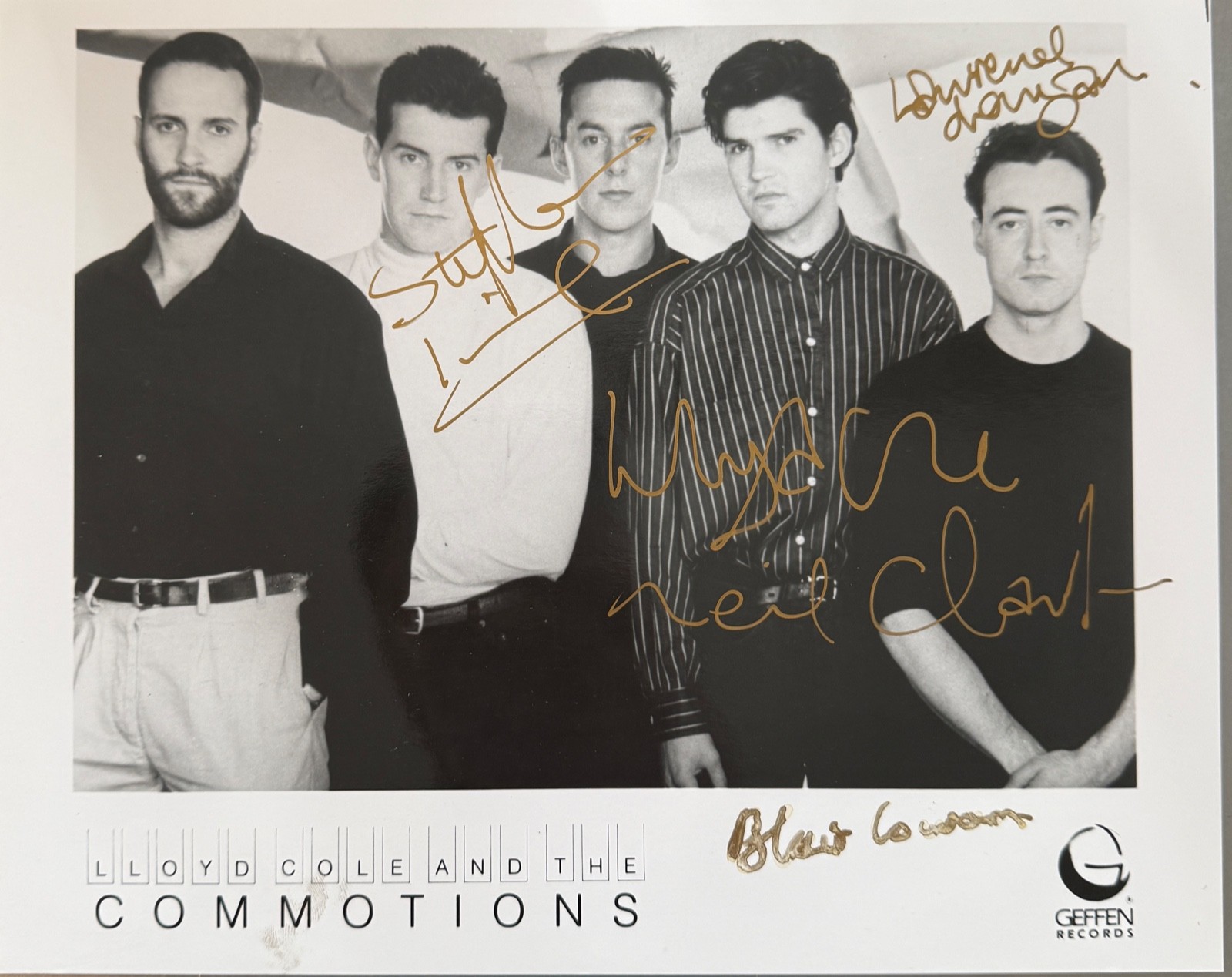 Lloyd Cole & The Commotions : 8X10 signed x5 autographed Lp promo photo ( Lp )