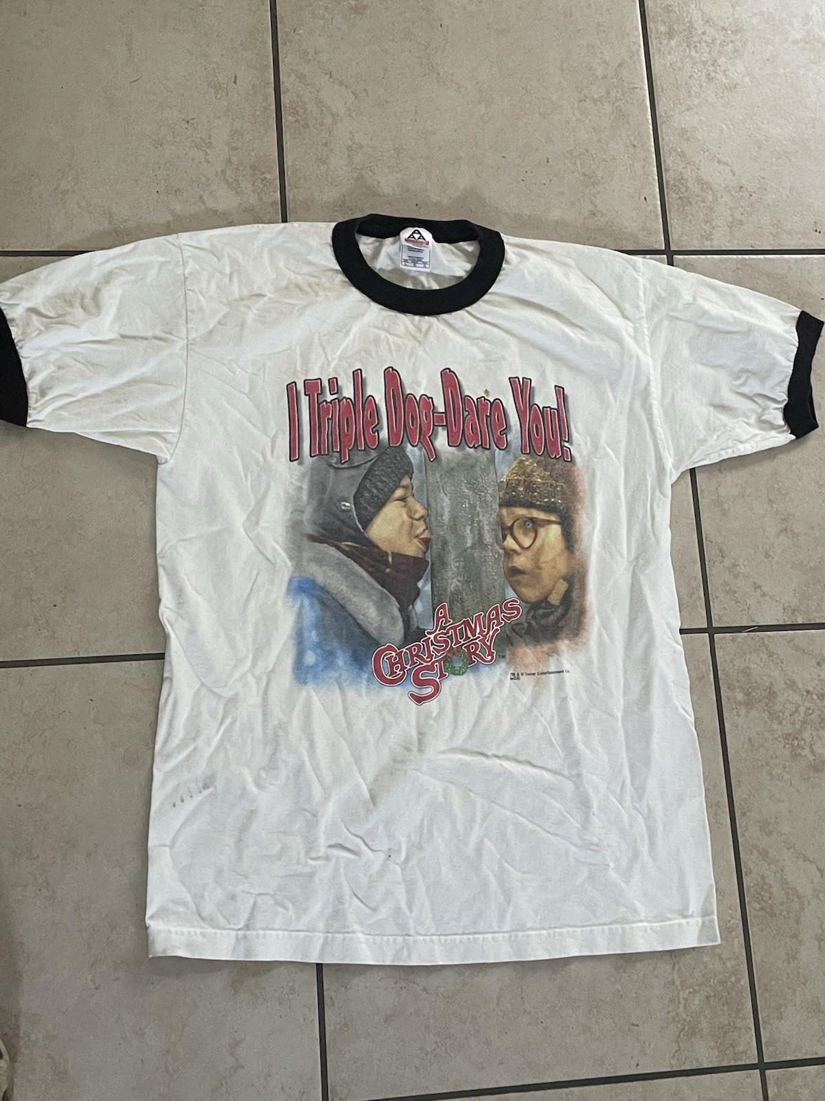 Alstyle Apparel I Triple Dog-Dare You Ringer T-Shirt A Christmas Story Large